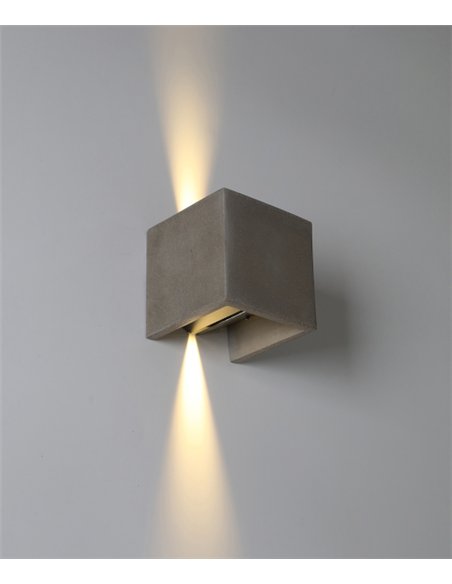 Aplique de pared de exterior Perseo - ACB - Lámpara de cemento bidireccional para fachadas