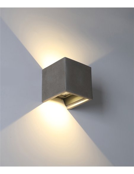 Aplique de pared de exterior Perseo - ACB - Lámpara de cemento bidireccional para fachadas