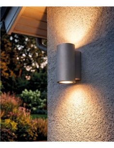 Aplique para exterior Nox - ACB - Aplique LED cilíndrico con luz bidireccional