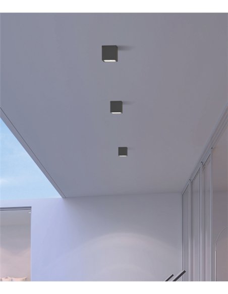 Plafón de techo para exterior Hamal - ACB - Diseño cúbico minimalista LED
