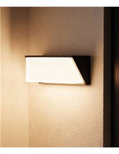 Aplique de pared de exterior Quanta - FORLIGHT - Acabado negro