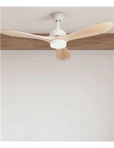 Ventilador de techo con luz Calar - FORLIGHT - Palas de madera, LED regulable