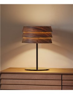 Lámpara de mesa Sussex - Punt Mobles - Diseño en madera con pantalla de lamas para aparador