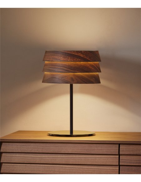 Lámpara de mesa Sussex - Punt Mobles - Diseño en madera con pantalla de lamas para aparador