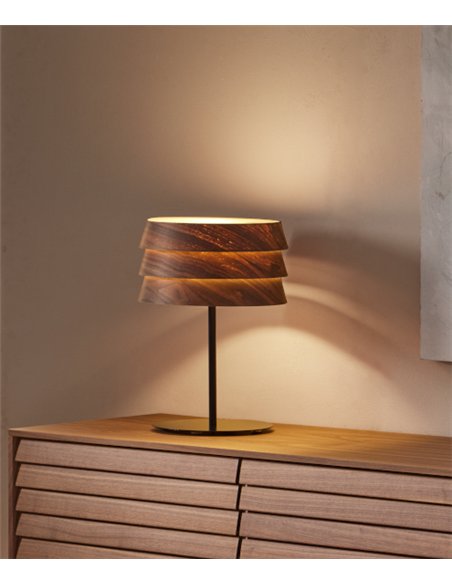 Lámpara de mesa Sussex - Punt Mobles - Diseño en madera con pantalla de lamas para aparador