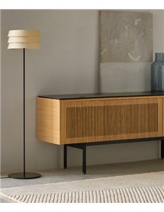 Lámpara de pie Sussex - Punt Mobles - Pantalla de madera, altura: 140 cm 2