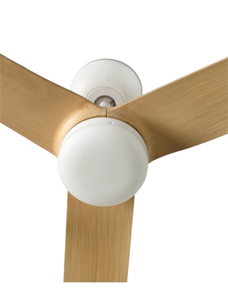 Ventilador de techo Punt - Faro - Lámpara - Ventilador ultrasilencioso y regulable, apto techos inclinados