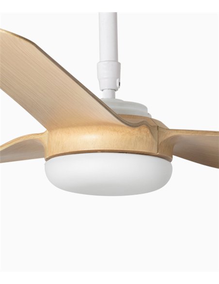 Ventilador de techo Punt - Faro - Lámpara - Ventilador ultrasilencioso y regulable, apto techos inclinados