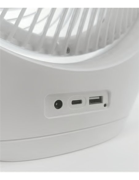 Ventilador de sobremesa Travel - AJP - Ventilador portátil con luz regulable, batería y conexión USB