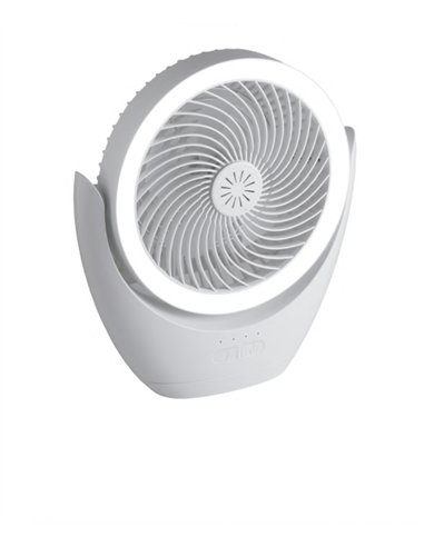 Ventilador de sobremesa Travel - AJP - Ventilador portátil con luz regulable, batería y conexión USB