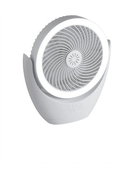 Ventilador de sobremesa Travel - AJP - Ventilador portátil con luz regulable, batería y conexión USB
