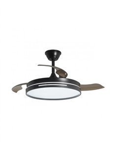 Ventilador con luz Mini Togo - AJP - Negro ultrasilencioso con 3 aspas retráctiles y mando a distancia 2