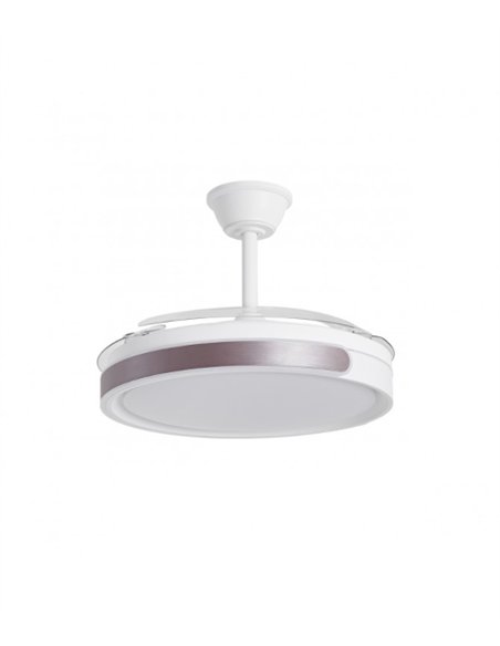 Ventilador de techo con luz Samaná - AJP - Luz regulable, acabado café y aspas retráctiles con mando a distancia