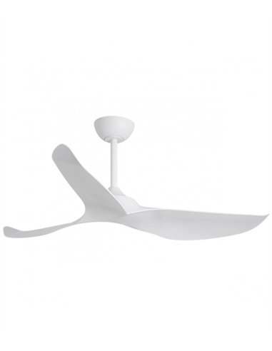 Ventilador de techo para exterior sin luz Garden - AJP - Acabado blanco IP44 con 3 palas y mando a distancia