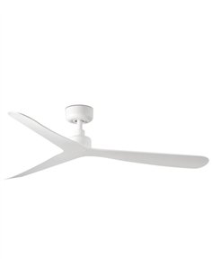 Ventilador de techo sin luz Rocker - Faro - Acabado blanco con 3 palas, motor ultrasilencioso 2