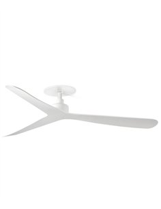 Ventilador de techo empotrado sin luz Rocker Recess - Faro - Blanco con 3 palas, motor ultrasilencioso y mando a distancia