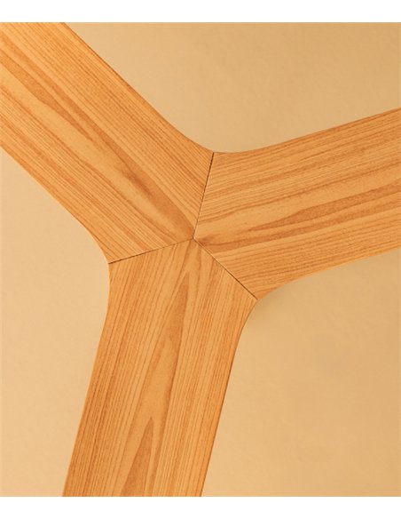 Ventilador de techo empotrado smart sin luz Rocker Recessed M - Faro - Blanco y fresno con control Tuya, 3 palas y función inver