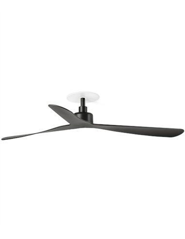 Ventilador de techo empotrado smart sin luz Rocker Recessed M - Faro - Negro mate con control Tuya, ultrasilencioso