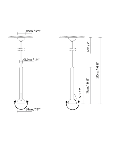 Lámpara colgante Berry S - B.lux - Cabezal magnético orientable