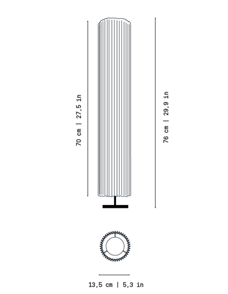 Lámpara de mesa Núa Large - a-emotional light - Diseño cilíndrico de malla metálica con presencia escultórica