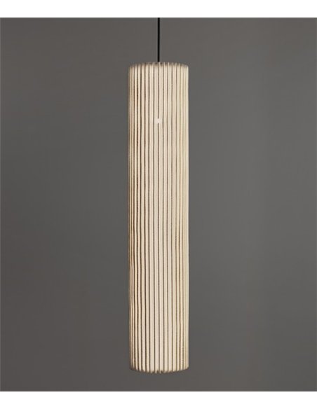 Lámpara colgante Núa - a-emotional light - Diseño vertical de malla metálica disponible en 2 tamaños