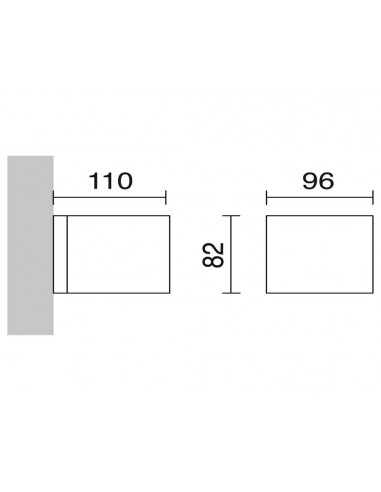 LED aluminium outdoor wall lamp -...