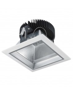 LED square shape dimmable aluminum recessed light in 2 sizes IP 44 3000/4000K – Pandora – Indeluz - Novolux