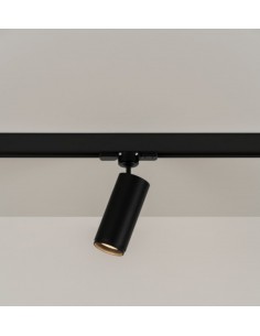 Foco de techo de carril LED Ø 5 cm y 17,2 cm de alto en 2 acabados y 2 fuentes de luz orientable y regulable 2700K – Haul – Mila