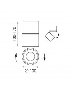 Ceiling light Apex black - ACB