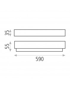Box Mirror Light - ACB - Horizontal design suitable for bathroom (IP44)