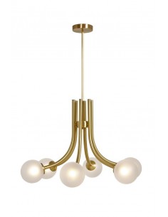 Patty 6 ceiling pendant light - Pedret Lighting - 6 spherical glass lampshades in tinted glass