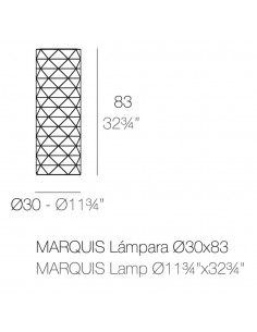 Marquis lámpara de pie con batería