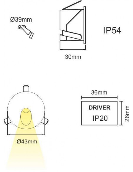 Foco empotrable Polo