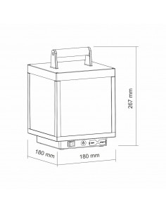 Portable lamp Visor - Beneito & Faure - Led Portable Lamp, cube-shaped