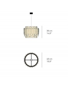 Maruja pendant light - LZF - Handmade lamp, natural wood, contemporary style