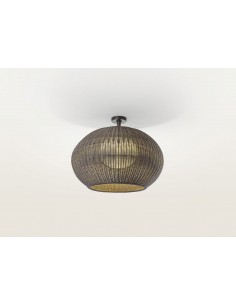 Garota plafón 01 LED dimable TRIAC marrón grafito - pantalla marrón 2