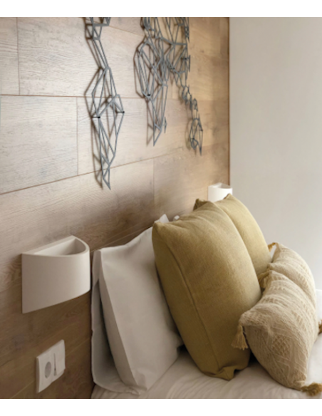 Aplique de pared de escayola blanca – Dana – ACB Iluminación