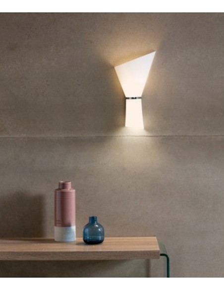 Aplique de pared de cristal de doble capa en opal - Perla - ACB Iluminación