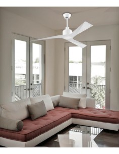 Mogan ceiling fan without light - FORLIGHT - White fan, 3 speeds