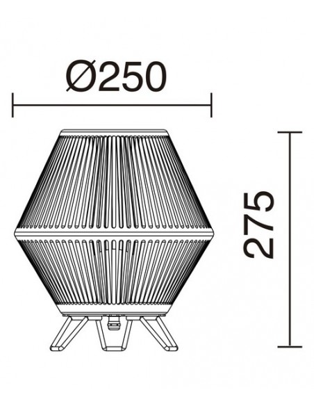 Lámpara de mesa de exterior de ratán Nell – Novolux Lighting