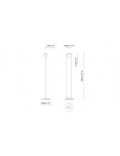 C Ball F floor lamp - Blux - Modern ball light in 2 finishes