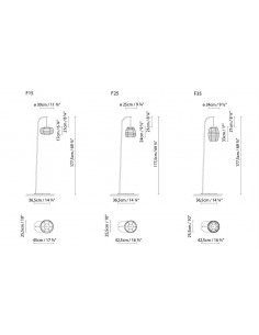 Misko floor lamp - B.lux - Japanese design, glass lampshade