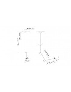 Blux System adjustable ceiling light - B.lux - Suspended ceiling lamp with articulated arms