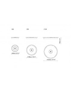 Castle ceiling light - B.lux - Round LED light, available in 3 sizes & finishes