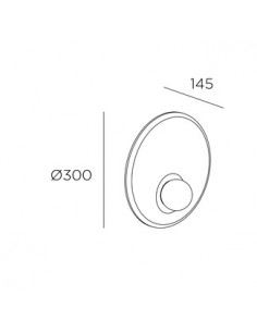 Trip wall light - LedsC4 - Circular lamp with opal glass diffuser