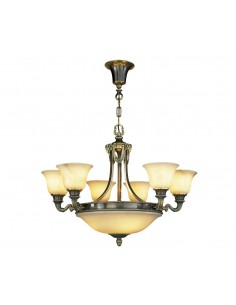 18696 chandelier – Mariner – White alabaster pendant chandelier, Diameter: 58 cm