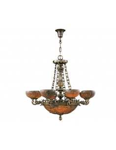 18819 chandelier – Mariner – Alabaster brandy classic light, Diameter: 97 cm