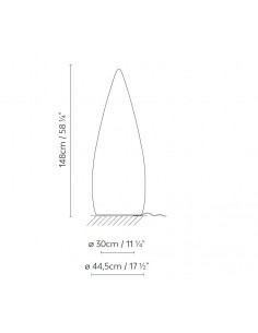 Kanpazar outdoor floor lamp - B.lux - White portable lamp, vandal-resistant design, cable: 3.5 m