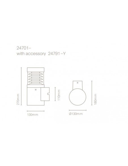 Aplique de Exterior Mercat – Base Redonda – Nexia 