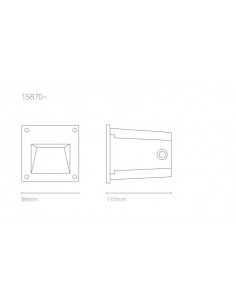 Aplique de Pared Cuadrado Up – 90º – Nexia 2
